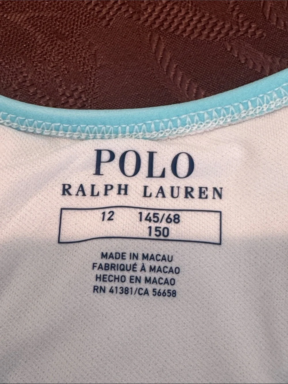 Polo by Ralph Lauren Girls One Piece Swimsuit. Size 12